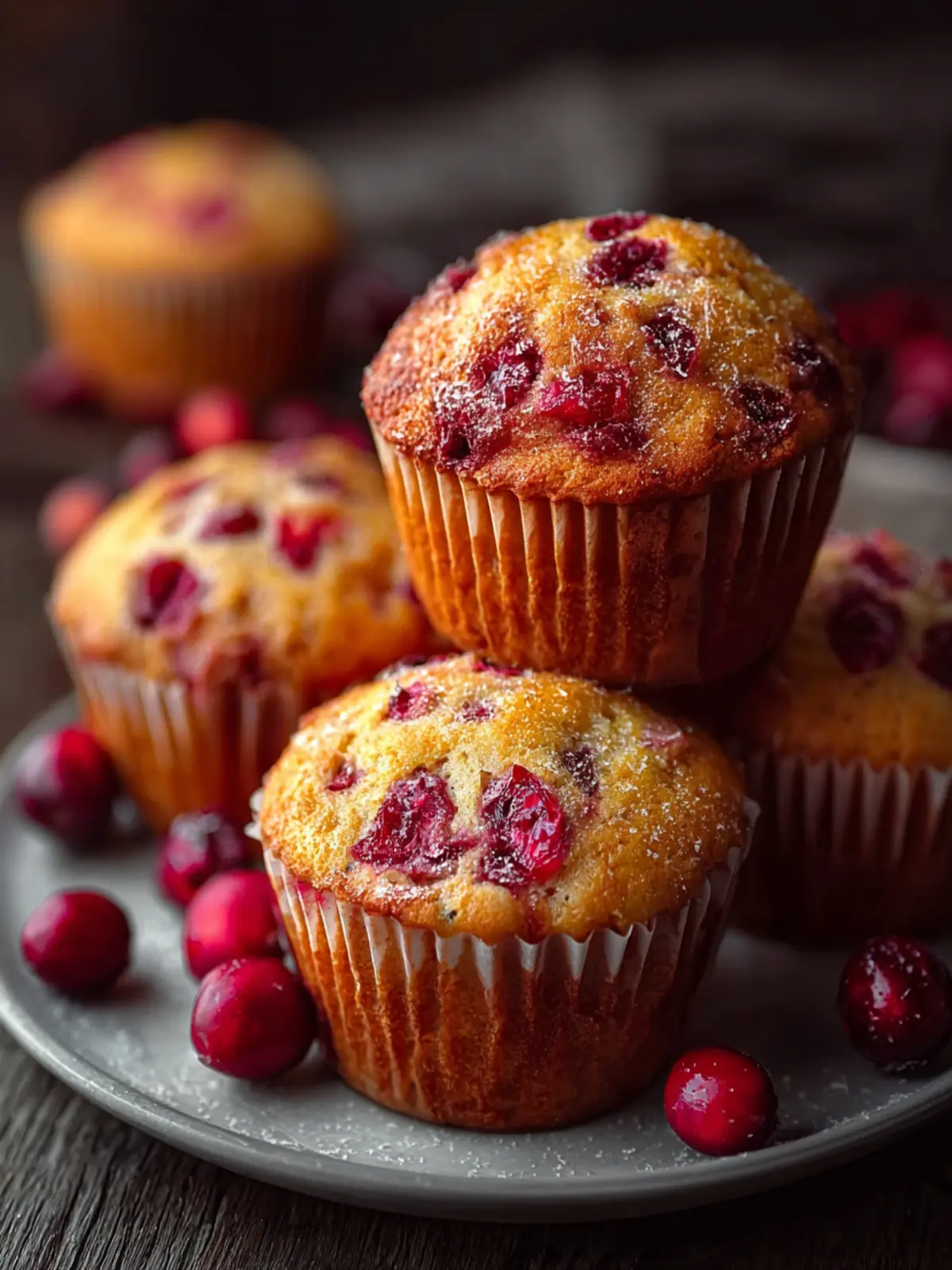 Fresh Cranberry Orange Muffins First Image