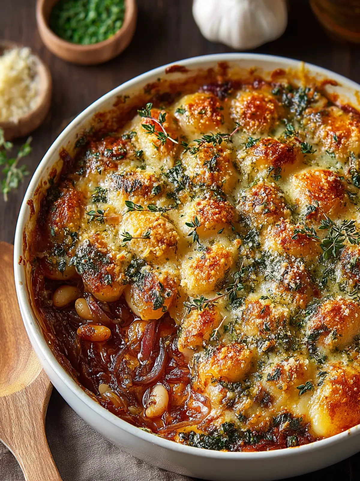 Irresistible Caramelized Shallot and Bean Gratin Recipe First Image