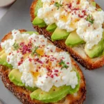 Cottage Cheese Toast With Avocado & Hot Honey First Image