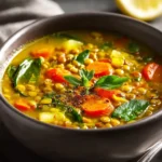 Turmeric Lentil Vegetable Soup Recipe First Image
