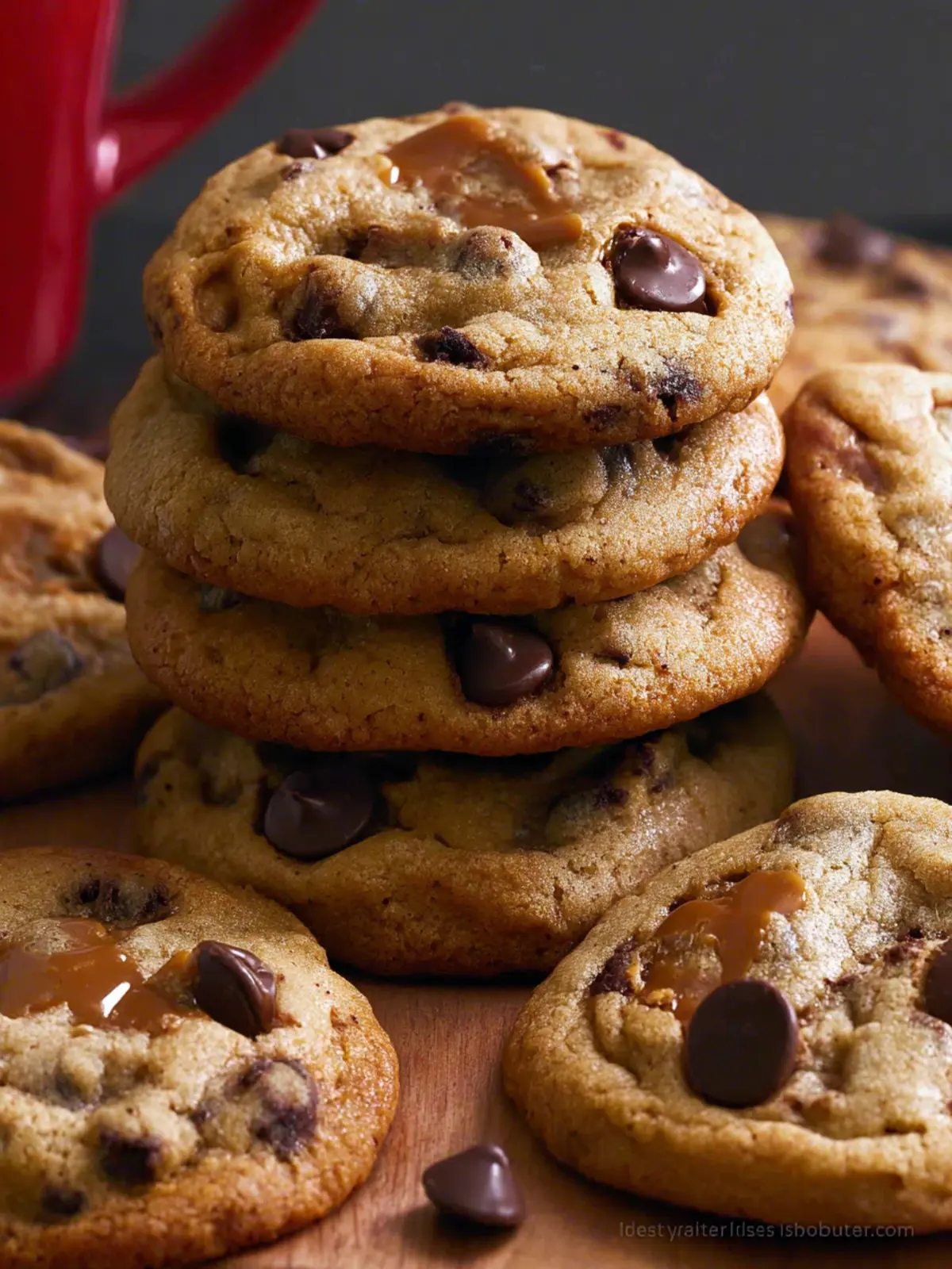 Chewy Chocolate Caramel Chip cookies First Image