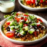 Ground Beef Cauliflower Rice Taco Bowls First Image