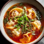 15-Minute Spicy Dumpling Soup – A Cozy, Fiery Comfort Bowl for Busy Nights First Image