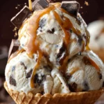 No Churn Caramel Chocolate Chunk Ice Cream First Image