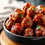Sweet Chili Meatballs Crockpot First Image