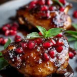 Irresistible Pomegranate Balsamic Glazed Chicken Thighs First Image
