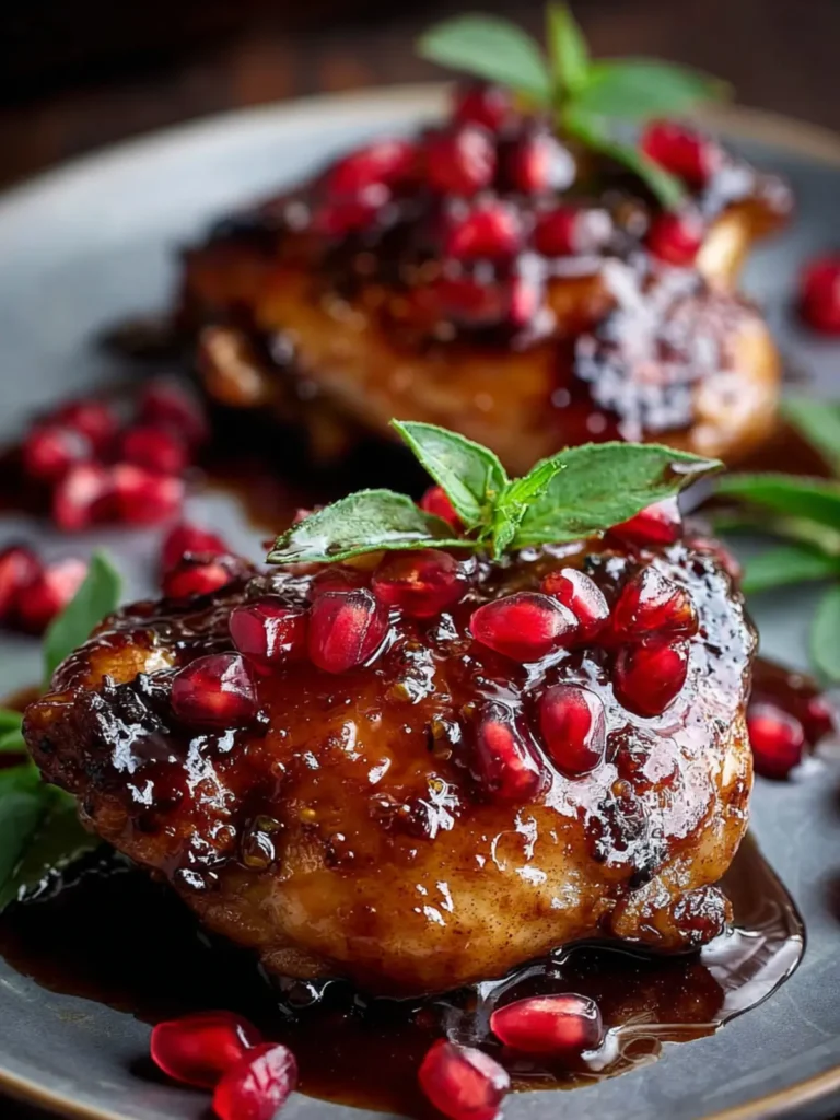 Irresistible Pomegranate Balsamic Glazed Chicken Thighs First Image
