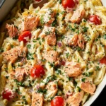 Creamy Salmon Pasta Bake First Image