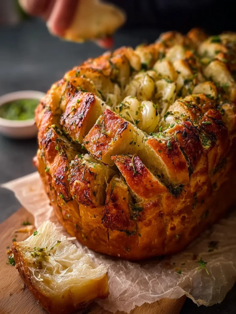 Sourdough Discard Garlic Pull Apart Bread First Image