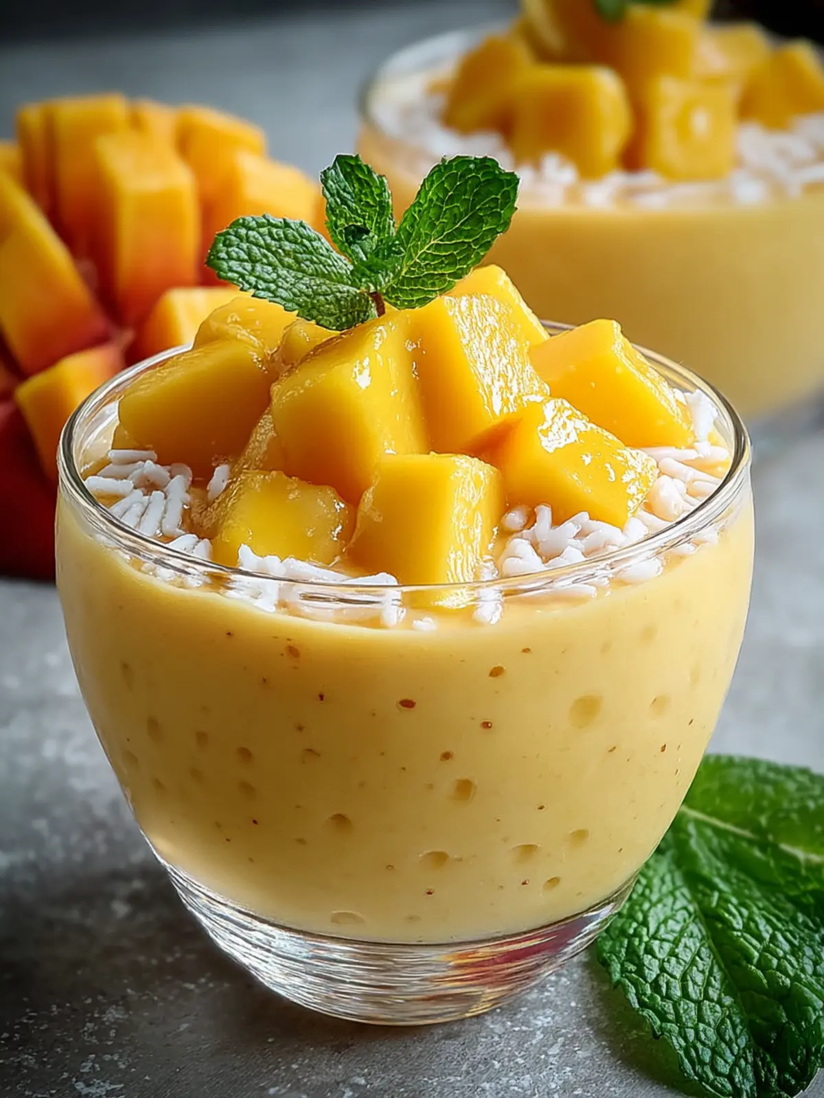 Indulge in Creamy Mango Pudding: A Tropical Delight First Image
