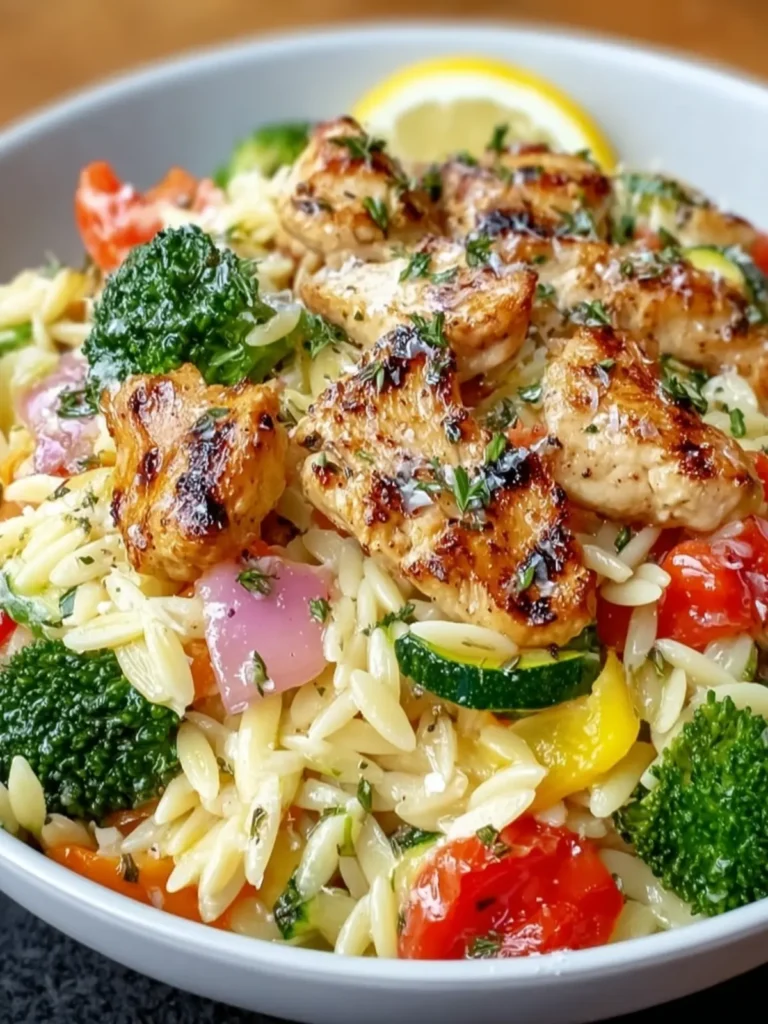 Lemon Chicken & Veggie Orzo Stir Fry Recipe First Image