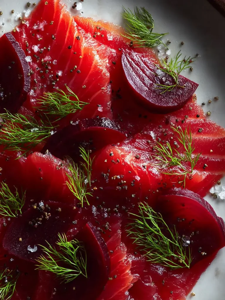Beetroot Cured Salmon: A Vibrant Scandinavian Gravlax Recipe for Elegant Entertaining First Image