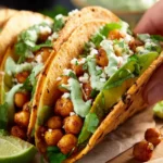 Chickpea Tacos with Cilantro Lime Sauce First Image