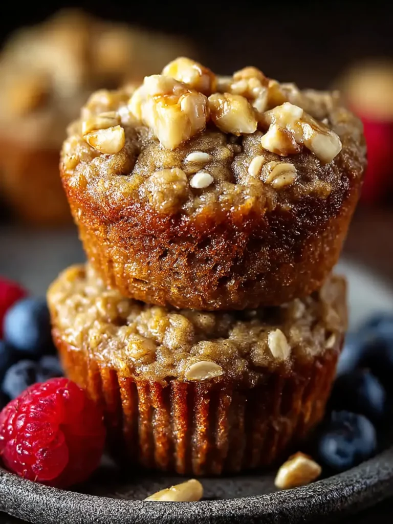 Healthy Banana Oatmeal Muffins First Image