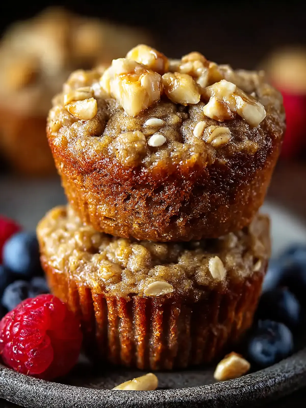Healthy Banana Oatmeal Muffins First Image
