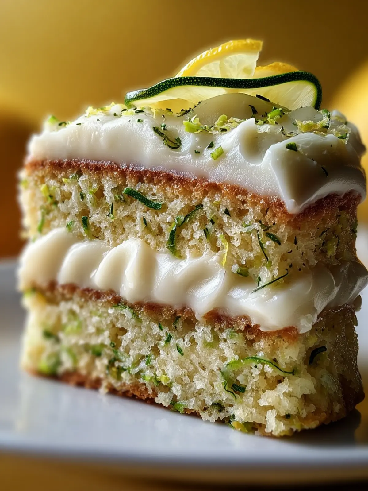 Lemon Zucchini Cake with Cream Cheese Frosting First Image