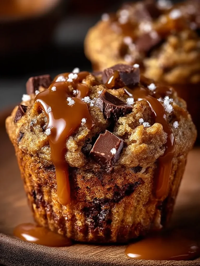 Salted Caramel Chocolate Chunk Muffins First Image
