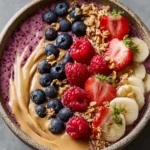 Peanut Butter & Jelly Smoothie Bowl Recipe First Image