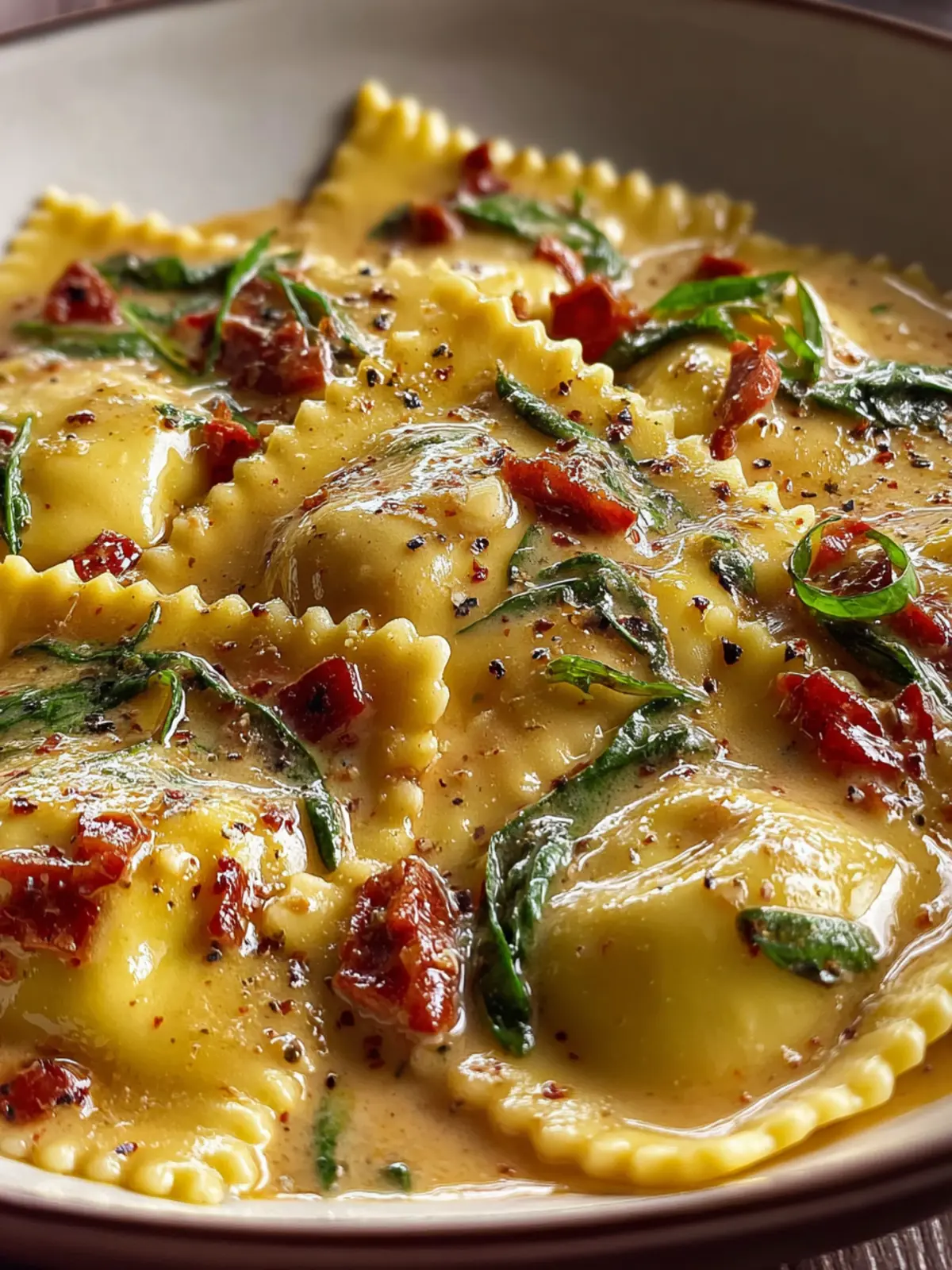 Irresistible Creamy Tuscan Cheese Ravioli Recipe First Image
