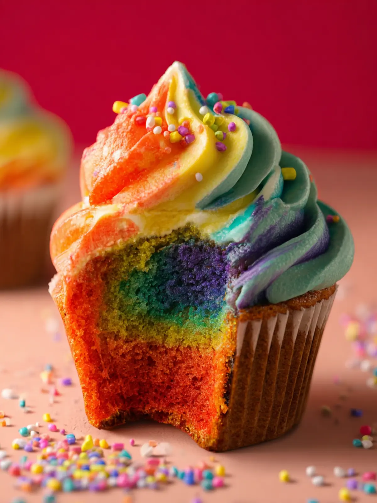Rainbow Cupcakes First Image