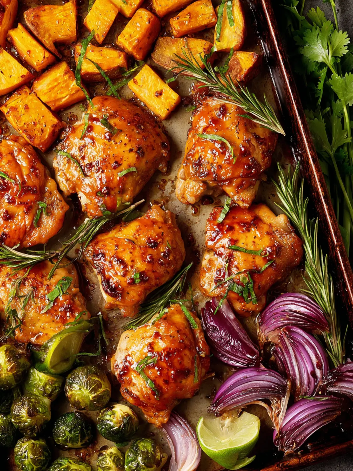 Spicy Honey Chicken Sheet Pan Dinner First Image