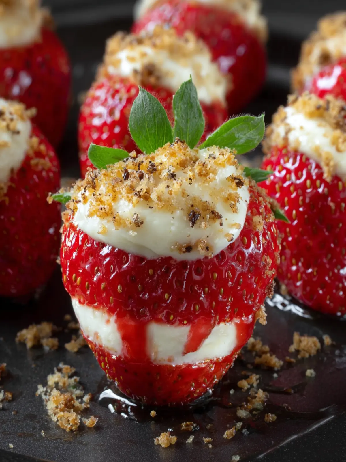 Cheesecake Stuffed Strawberries First Image