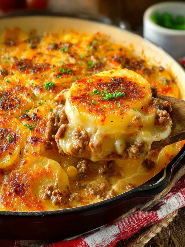 Cheesy Hamburger Potato Casserole First Image
