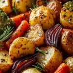 Garlic Herb Roasted Potatoes and Veggies First Image