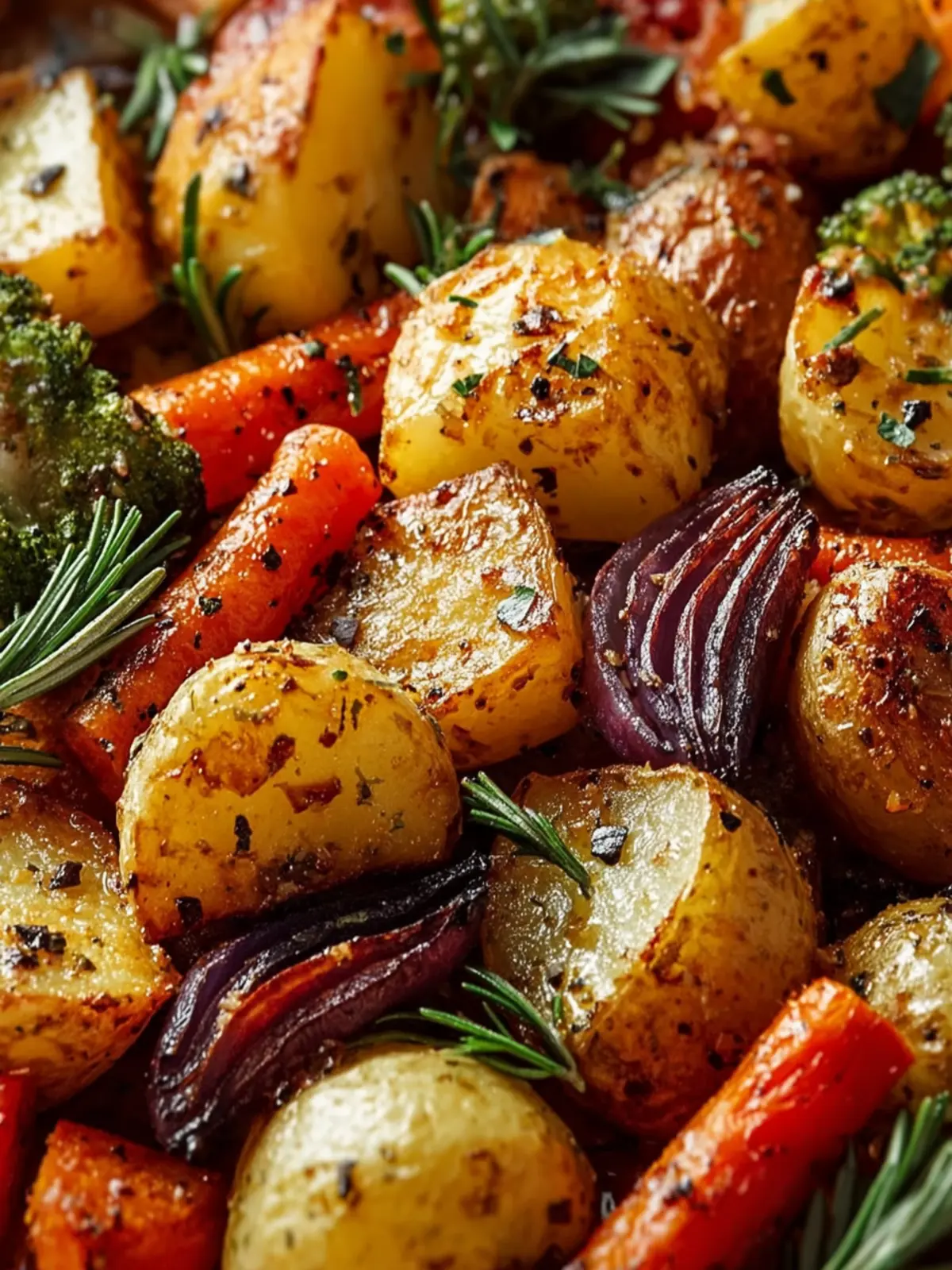 Garlic Herb Roasted Potatoes and Veggies First Image