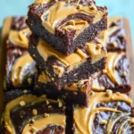 Healthy Chocolate Banana Peanut Butter Brownies First Image