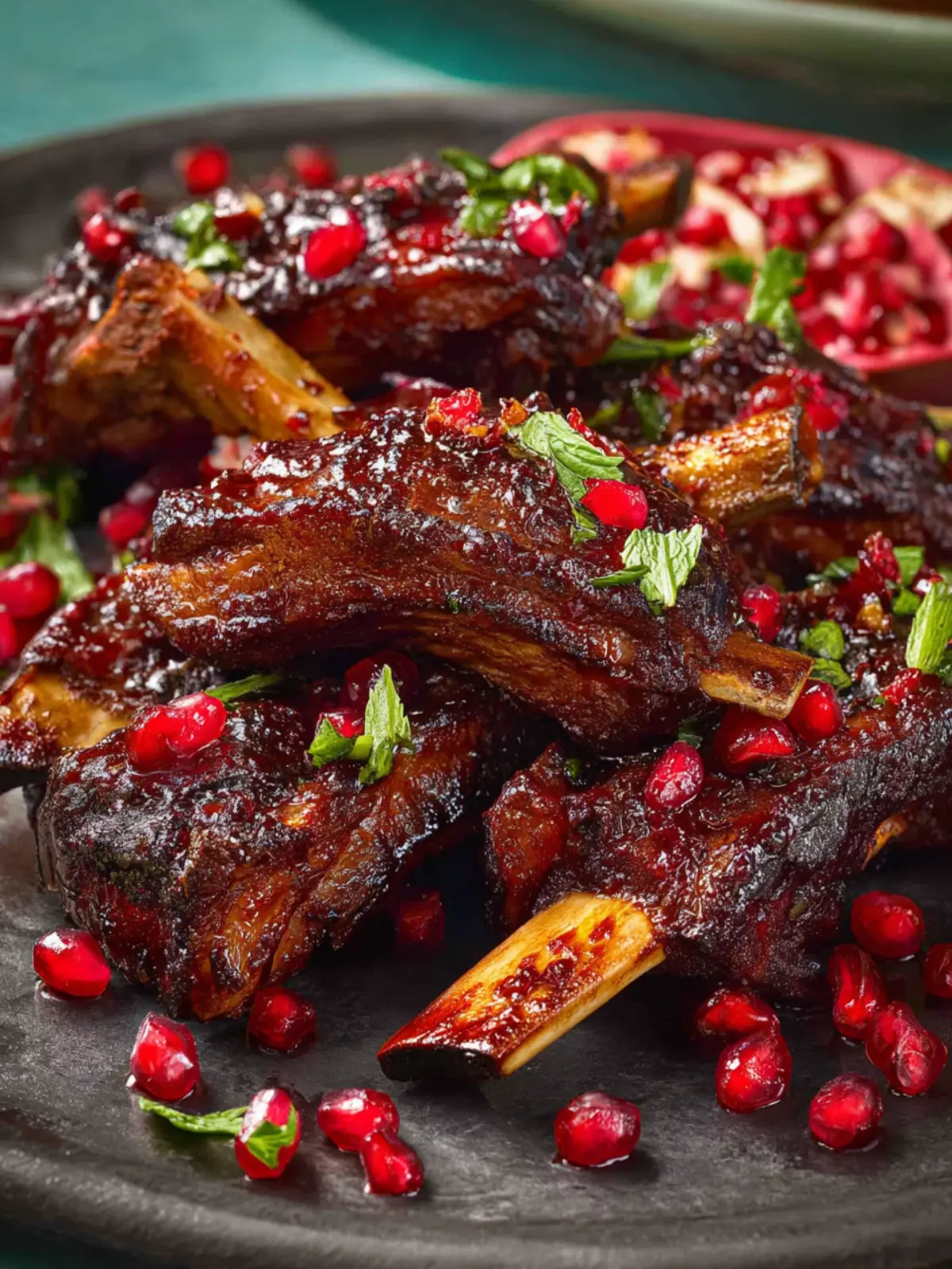 Pomegranate-Glazed Lamb Ribs First Image