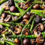 Roasted Asparagus and Mushrooms First Image