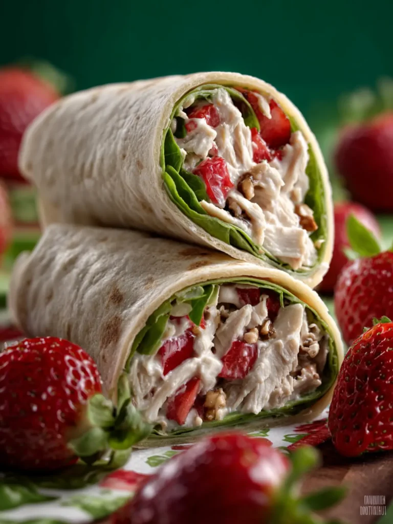 Strawberry Chicken Salad Sandwich Roll-Ups First Image