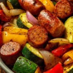air fryer sausage and veggies First Image