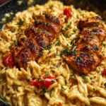 one pot cajun chicken alfredo orzo First Image